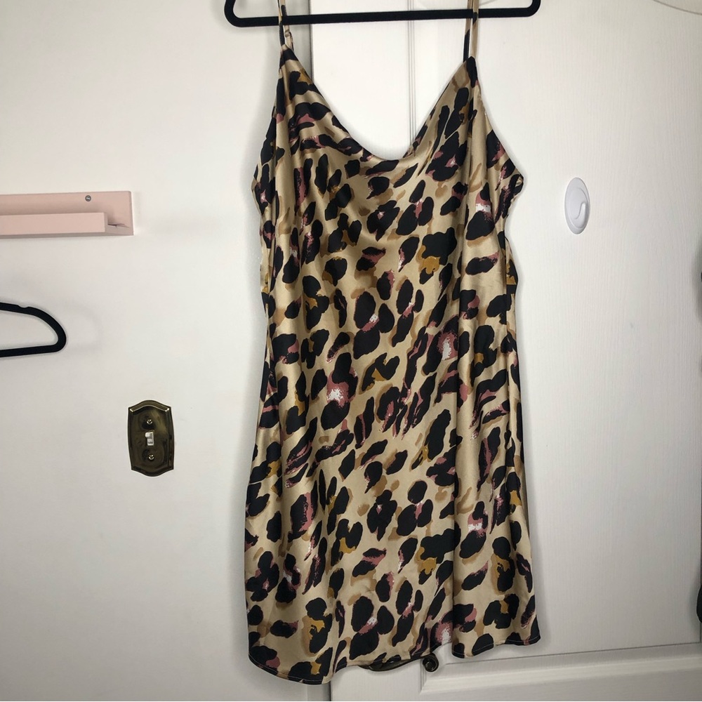 Fashion Nova Leopard Slip Dress